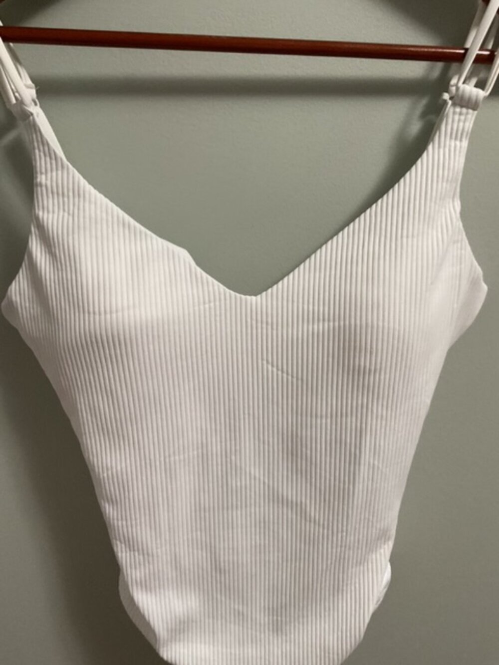 White ribbed bathing suit. NWTs